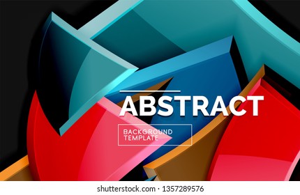 Shiny style geometric background, vector