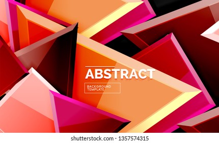 Shiny style geometric background, vector