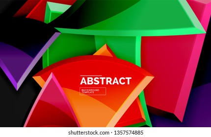 Shiny style geometric background, vector