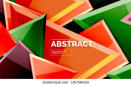 Shiny style geometric background, vector