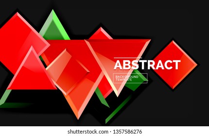 Shiny style geometric background, vector