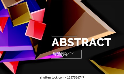 Shiny style geometric background, vector