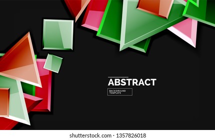 Shiny style geometric background, vector