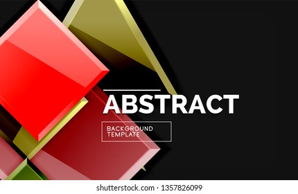 Fondo geométrico brillante, vector