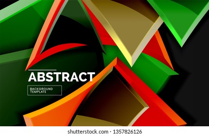 Fondo geométrico brillante, vector