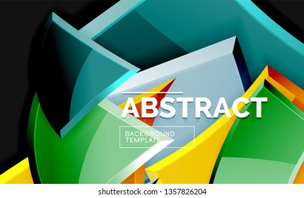 Shiny style geometric background, vector