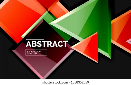 Shiny style geometric background, vector