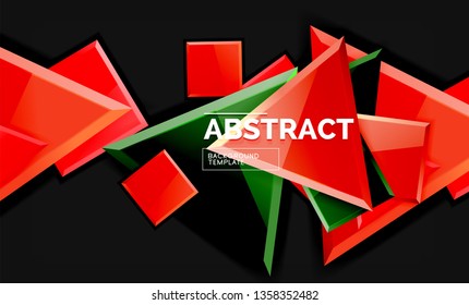 Fondo geométrico brillante, vector