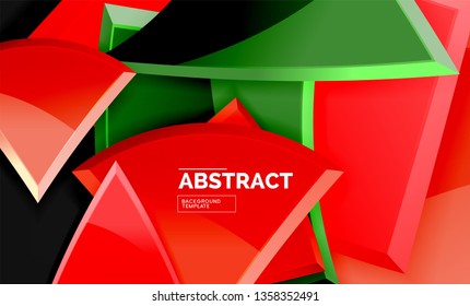 Shiny style geometric background, vector