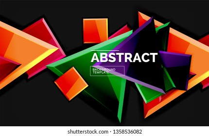 Shiny style geometric background, vector