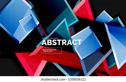 Shiny style geometric background, vector