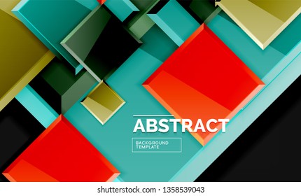 Shiny style geometric background, vector