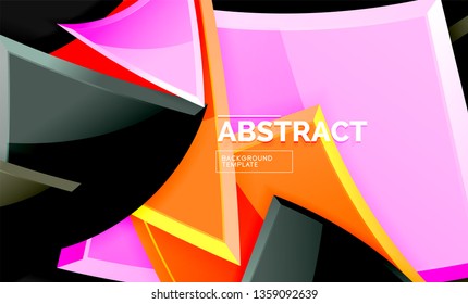 Shiny style geometric background, vector