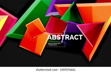 Geometrischer, glänzender Hintergrund, Vektorgrafik