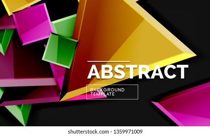 Shiny style geometric background, vector