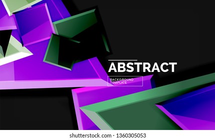 Shiny style geometric background, vector