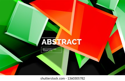 Shiny style geometric background, vector