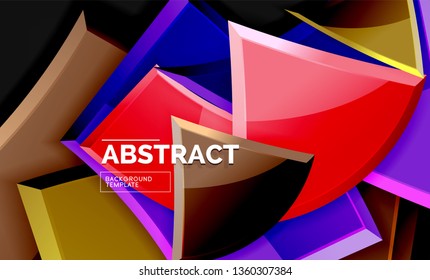 Shiny style geometric background, vector