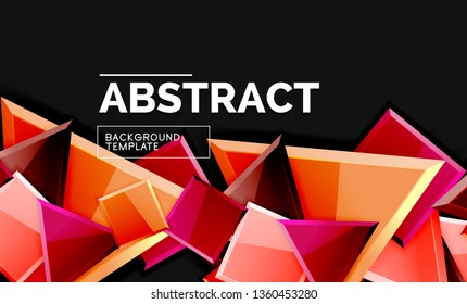 Shiny style geometric background, vector
