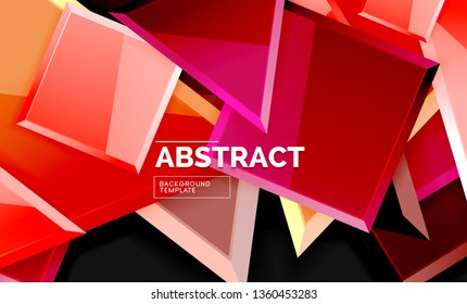 Fondo geométrico brillante, vector