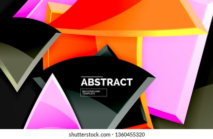 Shiny style geometric background, vector