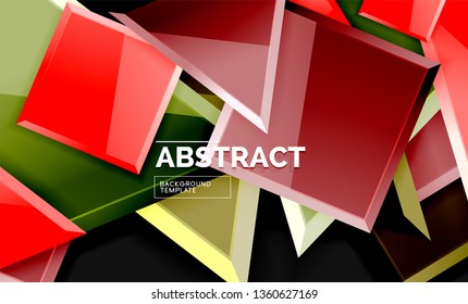 Shiny style geometric background, vector