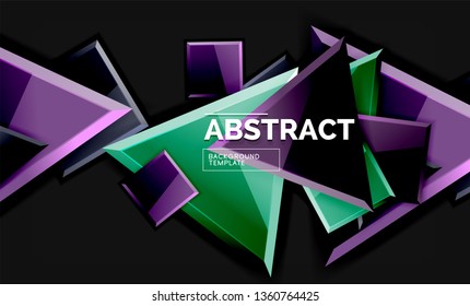 Shiny style geometric background, vector