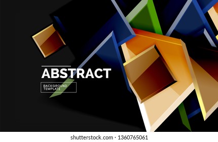 Shiny style geometric background, vector