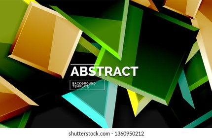 Shiny style geometric background, vector