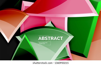 Shiny style geometric background, vector
