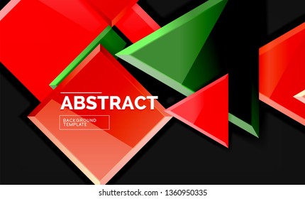 Shiny style geometric background, vector