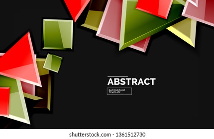 Geometrischer, glänzender Hintergrund, Vektorgrafik