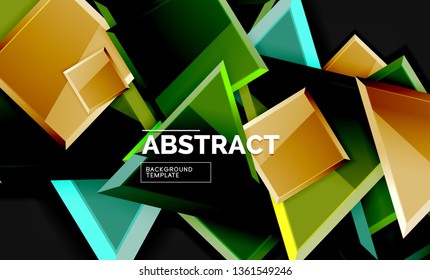 Shiny style geometric background, vector