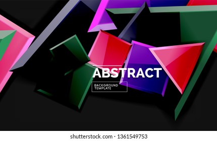 Shiny style geometric background, vector