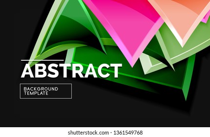 Shiny style geometric background, vector