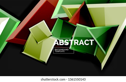 Shiny style geometric background, vector