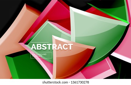 Fondo geométrico brillante, vector