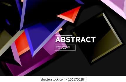 Shiny style geometric background, vector