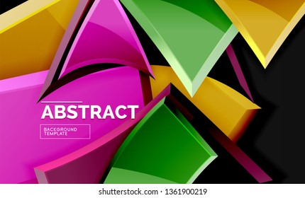 Shiny style geometric background, vector