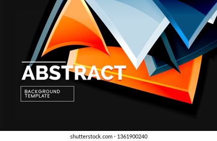 Shiny style geometric background, vector