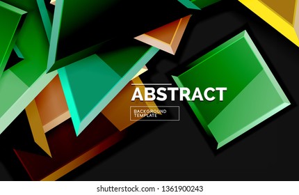 Shiny style geometric background, vector