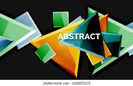 Fondo geométrico brillante, vector
