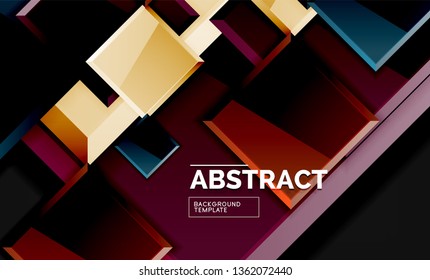 Geometrischer, glänzender Hintergrund, Vektorgrafik