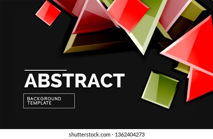 Shiny style geometric background, vector