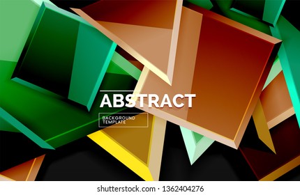 Shiny style geometric background, vector