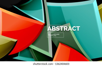 Shiny style geometric background, vector