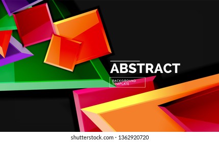 Shiny style geometric background, vector