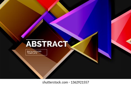 Shiny style geometric background, vector