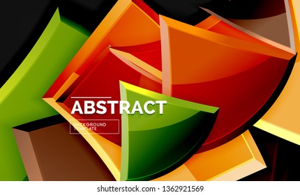 Shiny style geometric background, vector