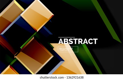 Plano de fundo geométrico de estilo brilhante, vetor